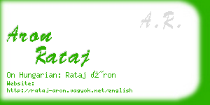 aron rataj business card